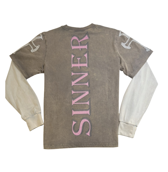 Grey "HOLY TRNITI" Long-Sleeve