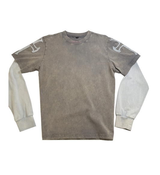 Grey "HOLY TRNITI" Long-Sleeve